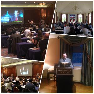 Evangelos Viazis, Presantations around the world, Harvard Club