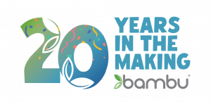 bambu logo customized to celebrate 20 years of operation