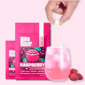 Raspberry Rapids cube drop into drink