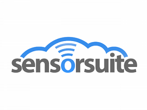 SensorSuite Logo Blue and Black wordmark