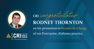 Rodney Thornton, newly appointed Partner-in-Charge of CRI Enterprise practice area