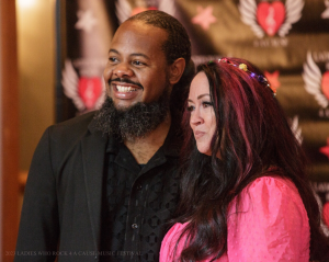Ramon Jones, Executive Director of The Philadelphia Chapter of the Recording Academy with Sharon Lia, CEO and Founder of Ladies Who Rock 4 A Cause.