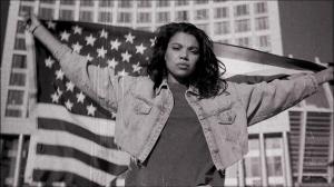Lady with flag