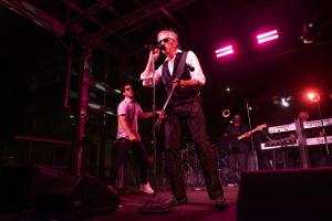 premium party band leader dennis smith performing
