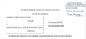 Angie Wong ordered to surrender social media and fundraising accounts to  Legacy PAC by court order
