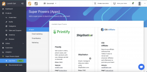 Experience the power of integration: Launch Cart's Super Powers now features OSI Affiliate, placing dynamic affiliate marketing tools right within users' reach.