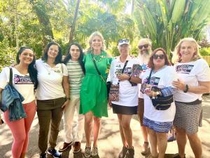 Christi Tasker's campaign has over 100 unpaid volunteers including (L to R) Danielle Holm, Barbara Casanova, Ivan Caballero, Christi Tasker, Katrina Vidal, Doug & Hayley Ross, Christi's Mother -Pamela Reeves)