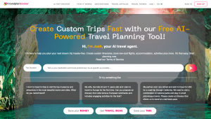 Landingpage Travelplanbooker AI