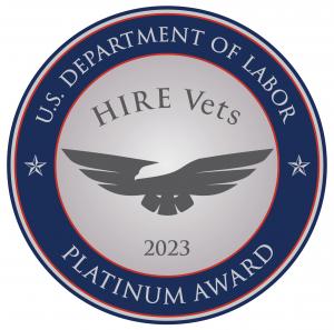 The HIRE Vets Medallion Award is the only federal-level veterans’ employment award that recognizes a company or organization’s commitment to veteran hiring, retention, and professional development.