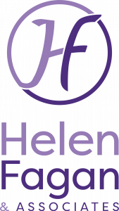 Purple Logo for Helen Fagan & Associates on white background