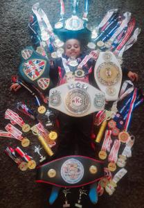Elise with medals