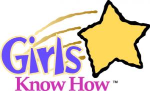 The Girls Know How logo that features a large star