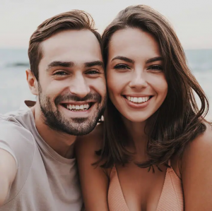 couple smiling