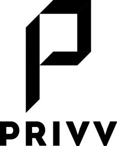 Privv logo with a letter "P" on top and the name "Privv" under it.
