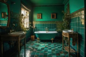 green bathroom