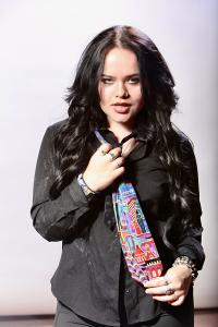 Sophie Love wearing one of John Michael Ferrari's sparkling ties