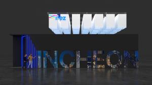 An image depicting the external design of the IFEZ Pavilion at CES 2024