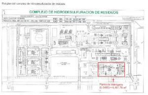 MEI 975 Cartographic plan of the Tula refinery, showing the hydrogen plant.