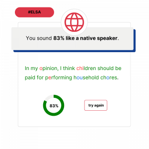 ELSA delivers on-platform pronunciation feedback
