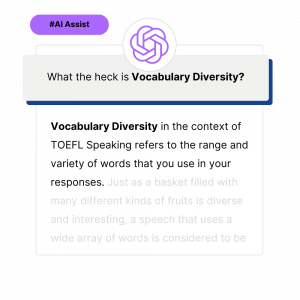 AI Assist answers your TOEFL questions