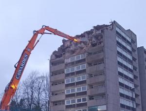 Demolition of Vincent Wyles House in Coventry