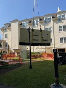 Large generator placement by DC Metro Commercial Construction team Scott-Long at Sunrise of Countyside Senior Living