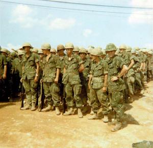 Marines celebrating the Marine Corps birthday in Vietnam, 1969