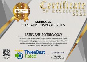 Quiresoft Technologies Receives Certificate Of Excellence 2024 And   20128636 Certificate Of Quiresoft 300x213 