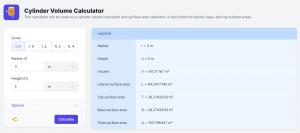 Cylinder Volume Calculator