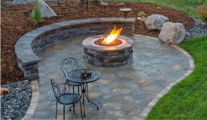 fire pit, paver patio