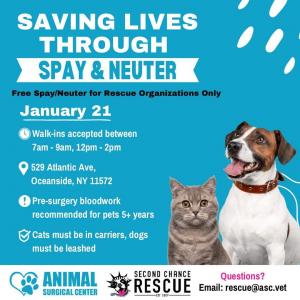 NYC Second Chance Rescue Spray Neuter Invitation