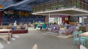 Parkway Food Hall Lounge Rendering