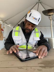 Participant Using aQuiRe Construction Academy Program by CAHill TECH