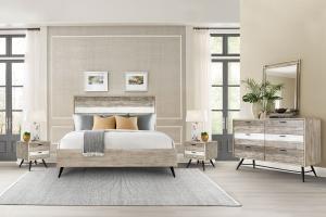 Armen Living will debut new bedroom collections for January, including the Bridges Collection that features natural one-of-a-kind markings and rich wood grains to enliven your bedroom, providing a modern yet rustic aesthetic.