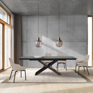 Armen Living is redefining luxury for modern living, with the Milena Extendable Dining Table in Stone and Wood, that adds dramatic appeal to your dining space alongside the Shilo Chairs.