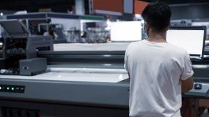 Employee at a press