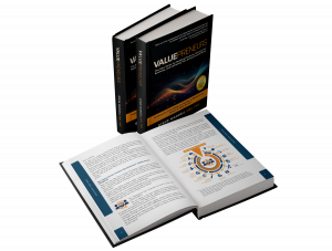 Hardcover edition of 'Valuepreneurs' displayed, highlighting its unique full-color pages, uncommon in business books