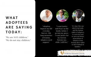 "I was given a pile of lies." "They lost my documents." "I was adopted through Catholic Charities and was only given non-identifying information with many inaccuracies," "Adoptive parents were given documents."