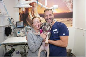 Jennifer Brooks Founder & President NYC Second Chance Rescue With Dr. Tomas Infernuso, Animal Surgical Center (Photo Credit: Vital Agibalow)