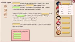 A screenshot if the "Solving screen" displaying the main gameplay