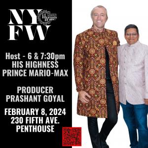 Dr. Prince Mario-Max Hosts International Heritage Fashion Week, A Fusion of Elegance and Cultural Innovation at NYFW