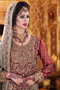 Copper Rust Gharara Shirt Woody Brown Dupatta