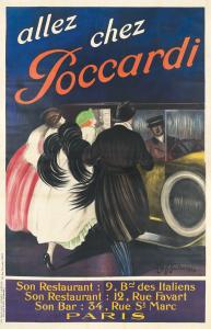 Leonetto Cappiello, Allez Chez Poccardi. 1924. Est: $40,000-$50,000.
