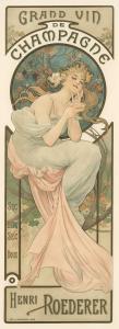 Alphonse Mucha, Champagne Roederer. Est: $40,000-$50,000.