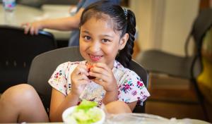 Girl eating