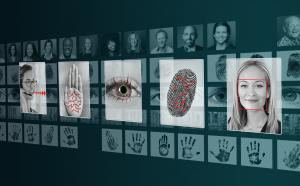 Neurotechnology, a global provider of high-precision biometric solutions, today announced the release of MegaMatcher 13 Image depicting speech, palmprint, iris, fingerprint and face being recognized by biometric sofware. Caption reads: • MegaMatcher 13.1 products have multi-biometric modalities that can be utilized independently or together providing versatile and powerful