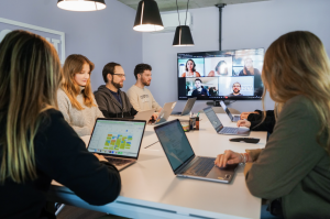 Light-it development team working in a meeting room
