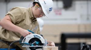 Picture of woman using a machine