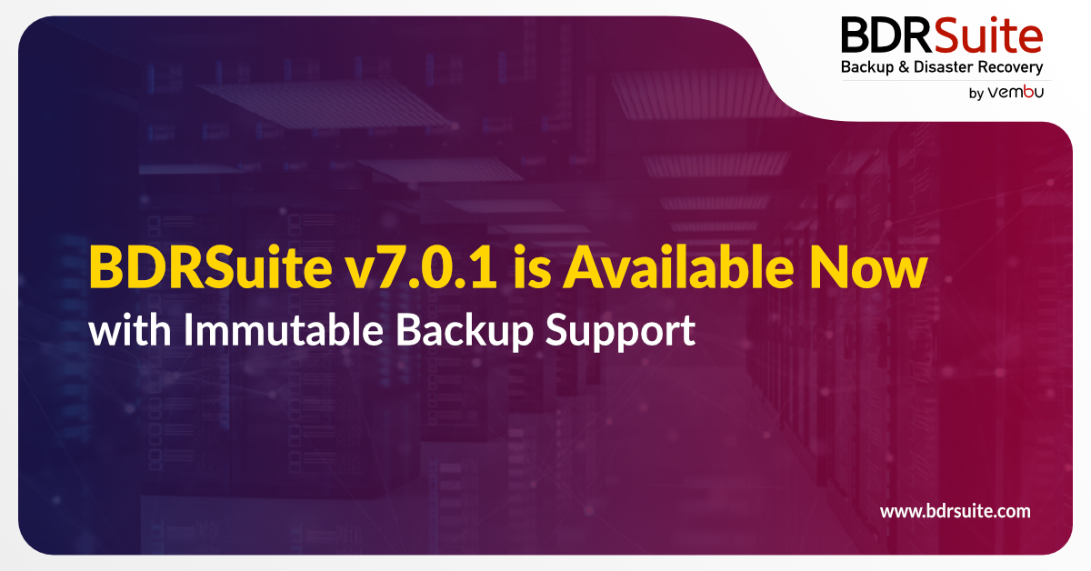 Hyper-V Backup and Disaster Recovery Features - BDRSuite