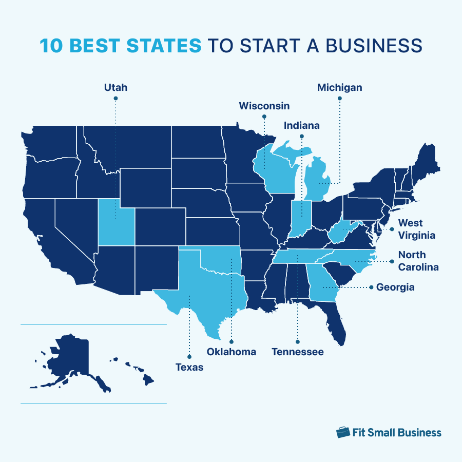 Fit Small Business Reveals Best States to Start a Business in 2024